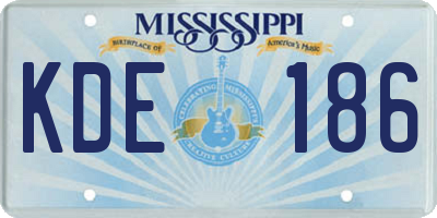 MS license plate KDE186
