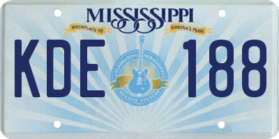 MS license plate KDE188