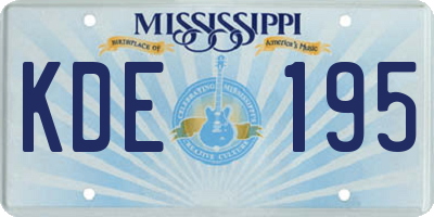 MS license plate KDE195