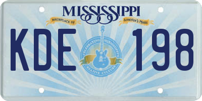 MS license plate KDE198