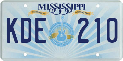 MS license plate KDE210