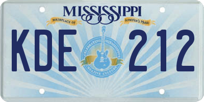 MS license plate KDE212