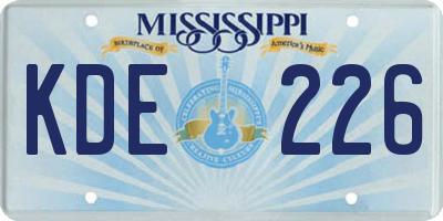 MS license plate KDE226