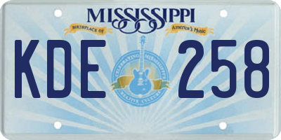 MS license plate KDE258