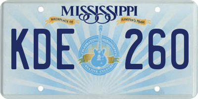 MS license plate KDE260