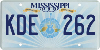 MS license plate KDE262