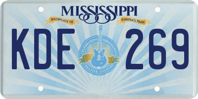 MS license plate KDE269
