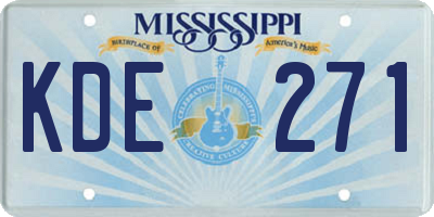 MS license plate KDE271