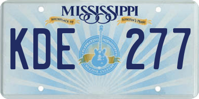 MS license plate KDE277