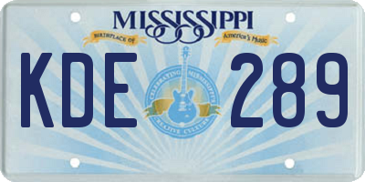 MS license plate KDE289