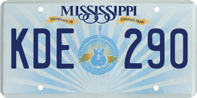 MS license plate KDE290