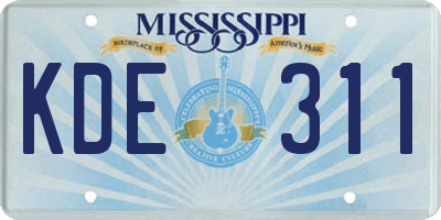MS license plate KDE311