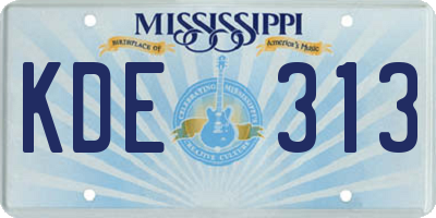 MS license plate KDE313