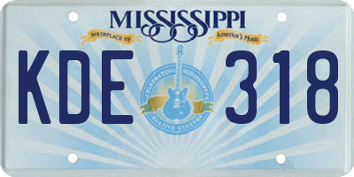 MS license plate KDE318