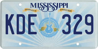 MS license plate KDE329