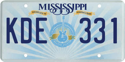 MS license plate KDE331