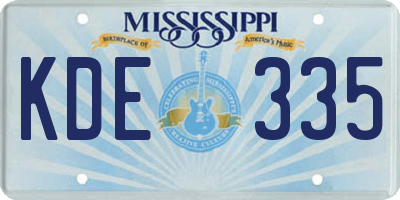 MS license plate KDE335