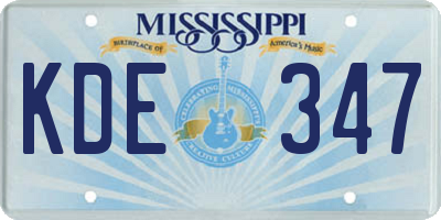 MS license plate KDE347