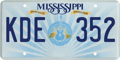 MS license plate KDE352
