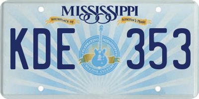 MS license plate KDE353