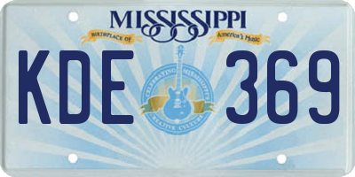 MS license plate KDE369