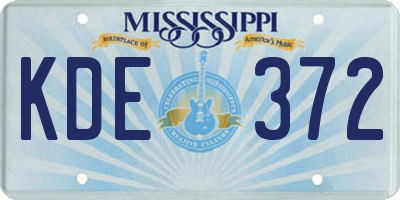 MS license plate KDE372