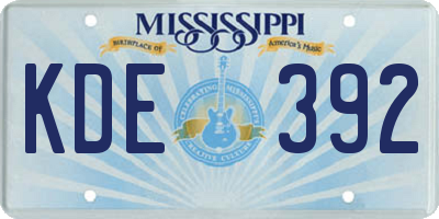 MS license plate KDE392