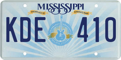 MS license plate KDE410