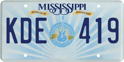 MS license plate KDE419