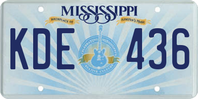 MS license plate KDE436