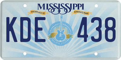 MS license plate KDE438