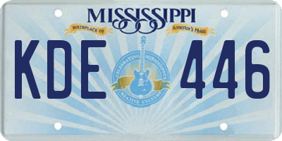 MS license plate KDE446