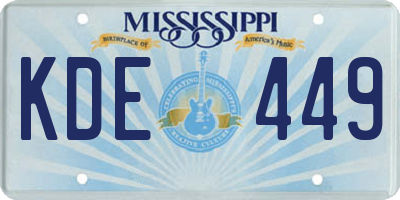MS license plate KDE449