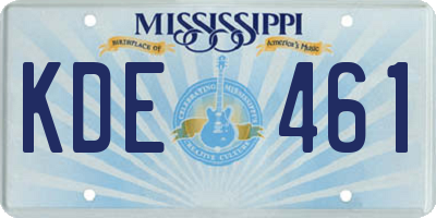 MS license plate KDE461