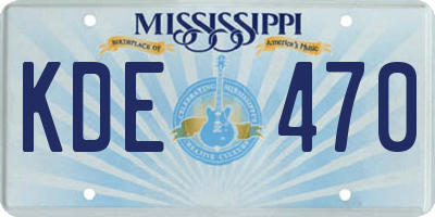 MS license plate KDE470