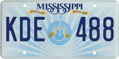 MS license plate KDE488