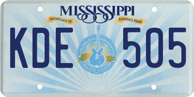 MS license plate KDE505