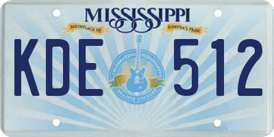 MS license plate KDE512