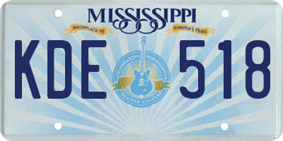 MS license plate KDE518