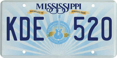 MS license plate KDE520