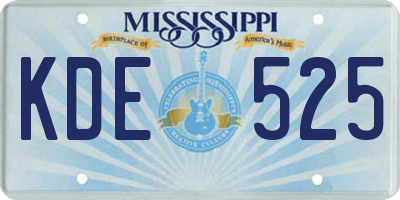 MS license plate KDE525