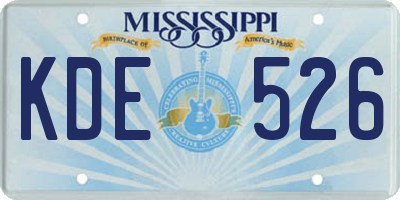 MS license plate KDE526
