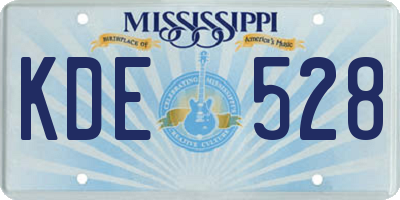 MS license plate KDE528