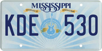MS license plate KDE530