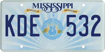 MS license plate KDE532