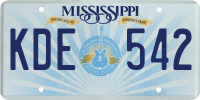 MS license plate KDE542