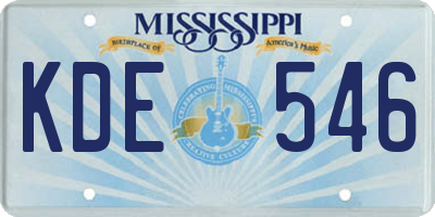MS license plate KDE546
