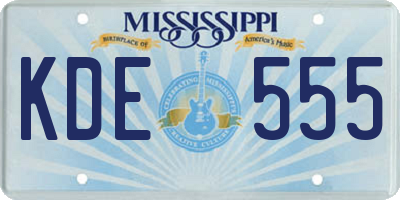 MS license plate KDE555