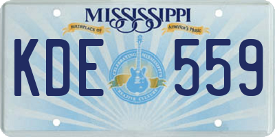 MS license plate KDE559