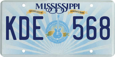 MS license plate KDE568